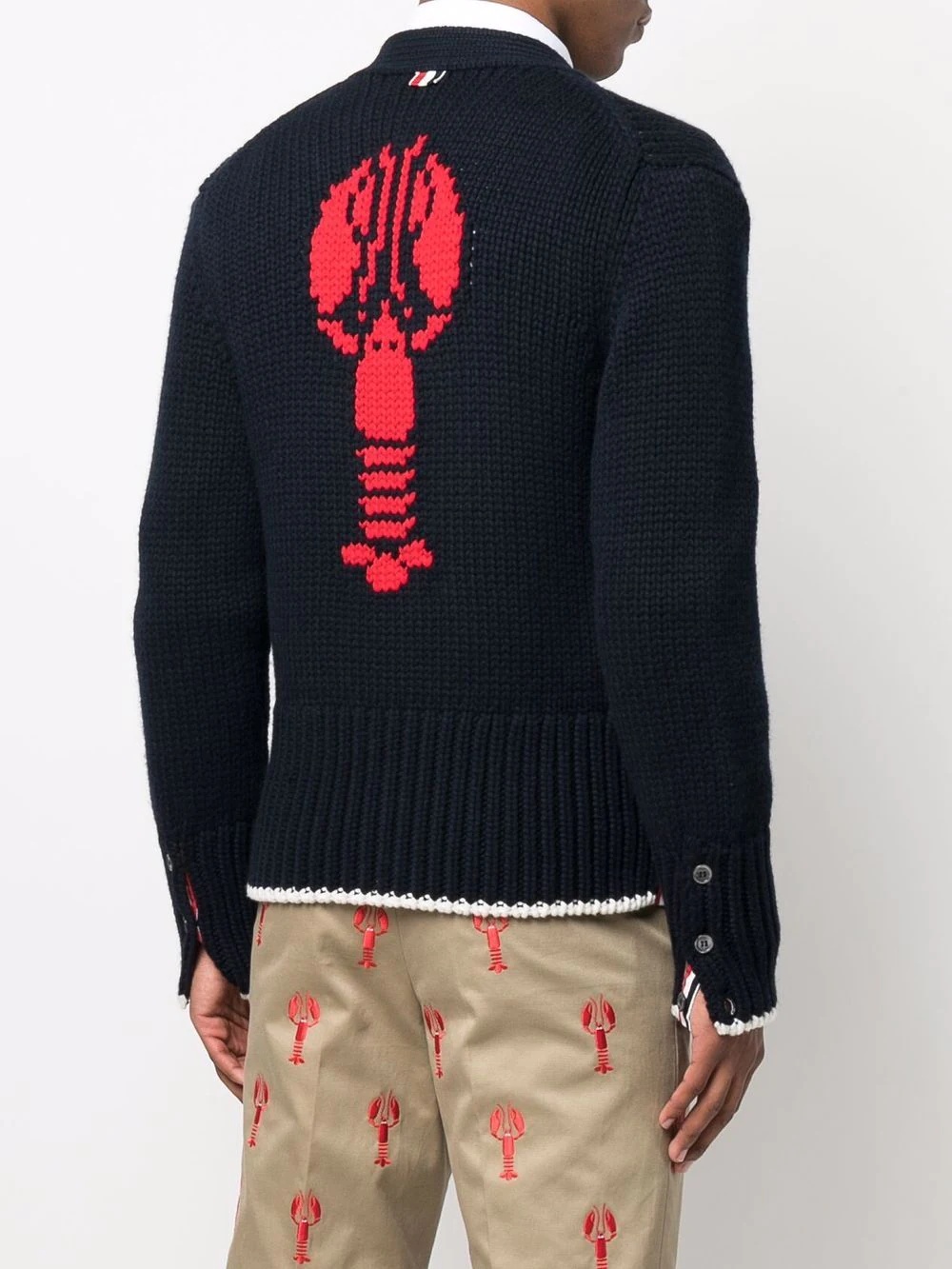 lobster-icon cardigan - 4