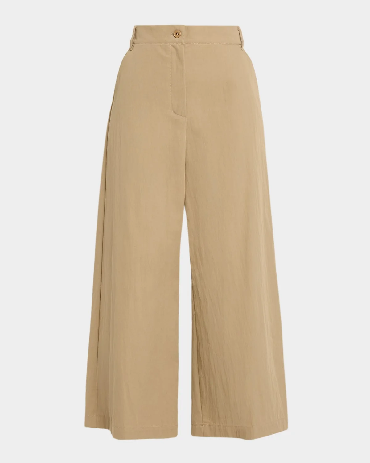 Cropped Wide-Leg Gabardine Pants - 1