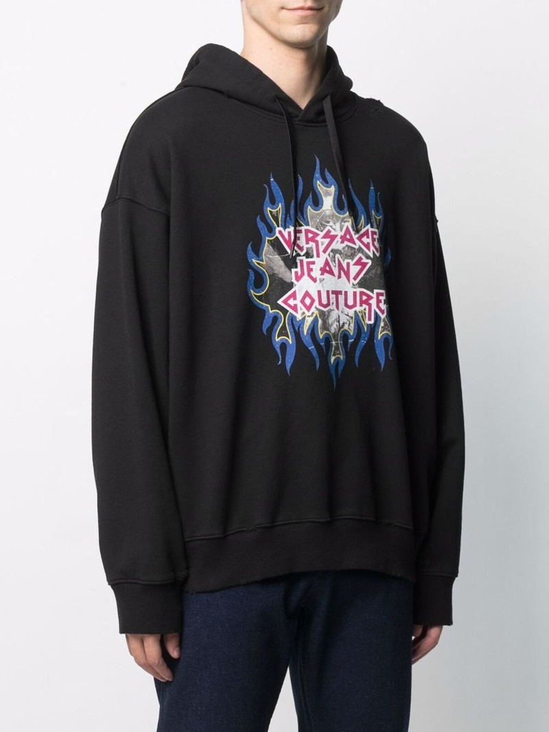 Rock logo-print hoodie 3