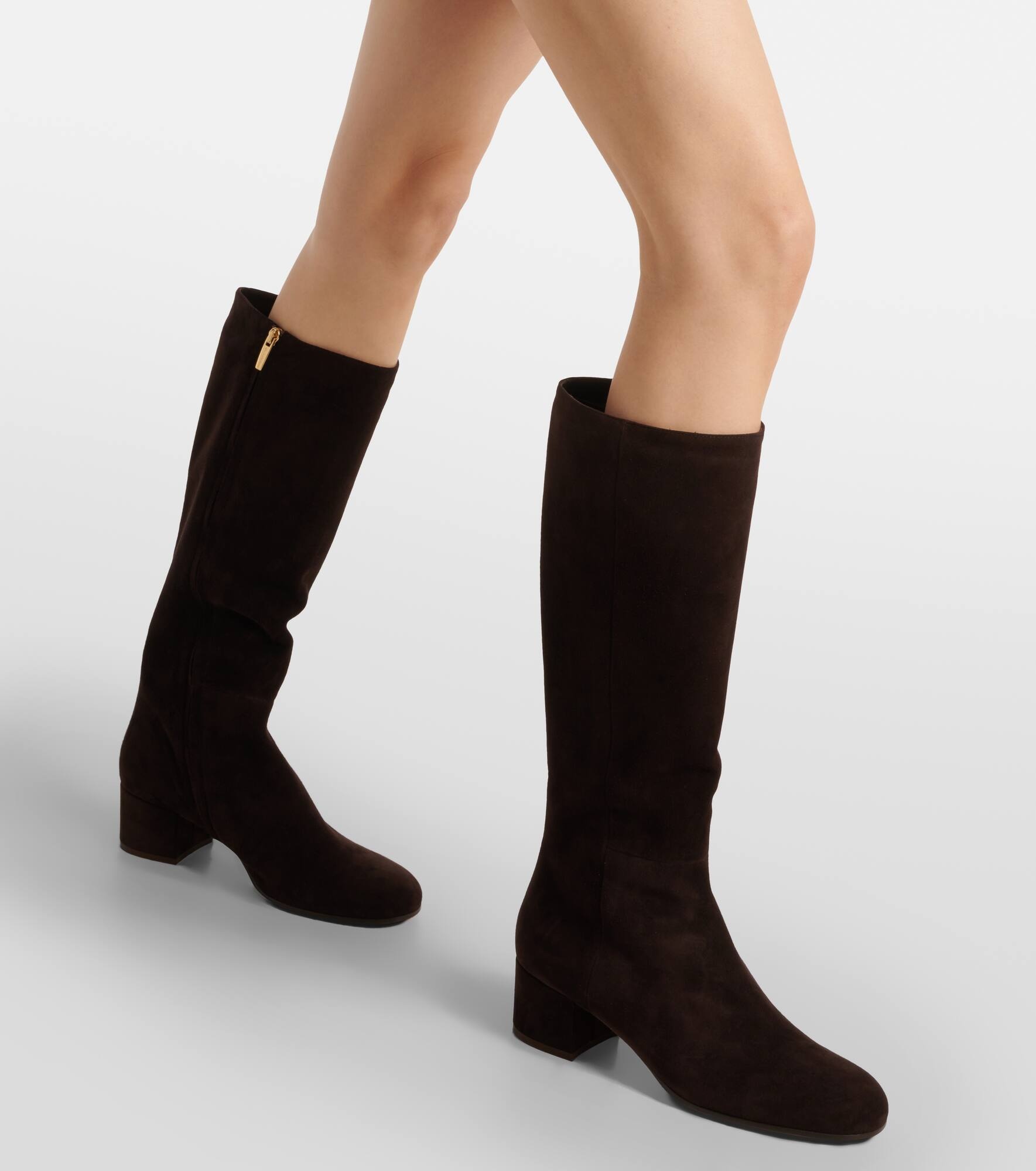 45 suede knee-high boots - 7