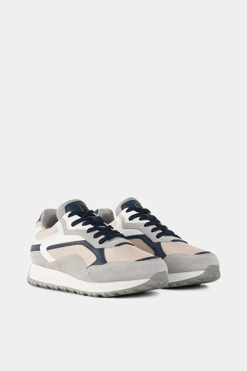 Michigan sneaker in Gray/navy blue/pink 3