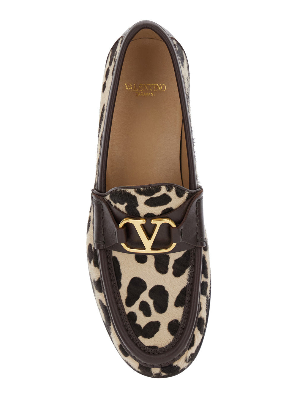 Valentino Garavani Women Multicolor Loafers With Brushed And All-Over Animal Print In Leather Woman - 4