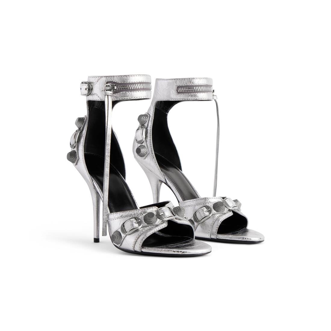Women's Cagole 110mm Sandal Metallized in Silver - 2