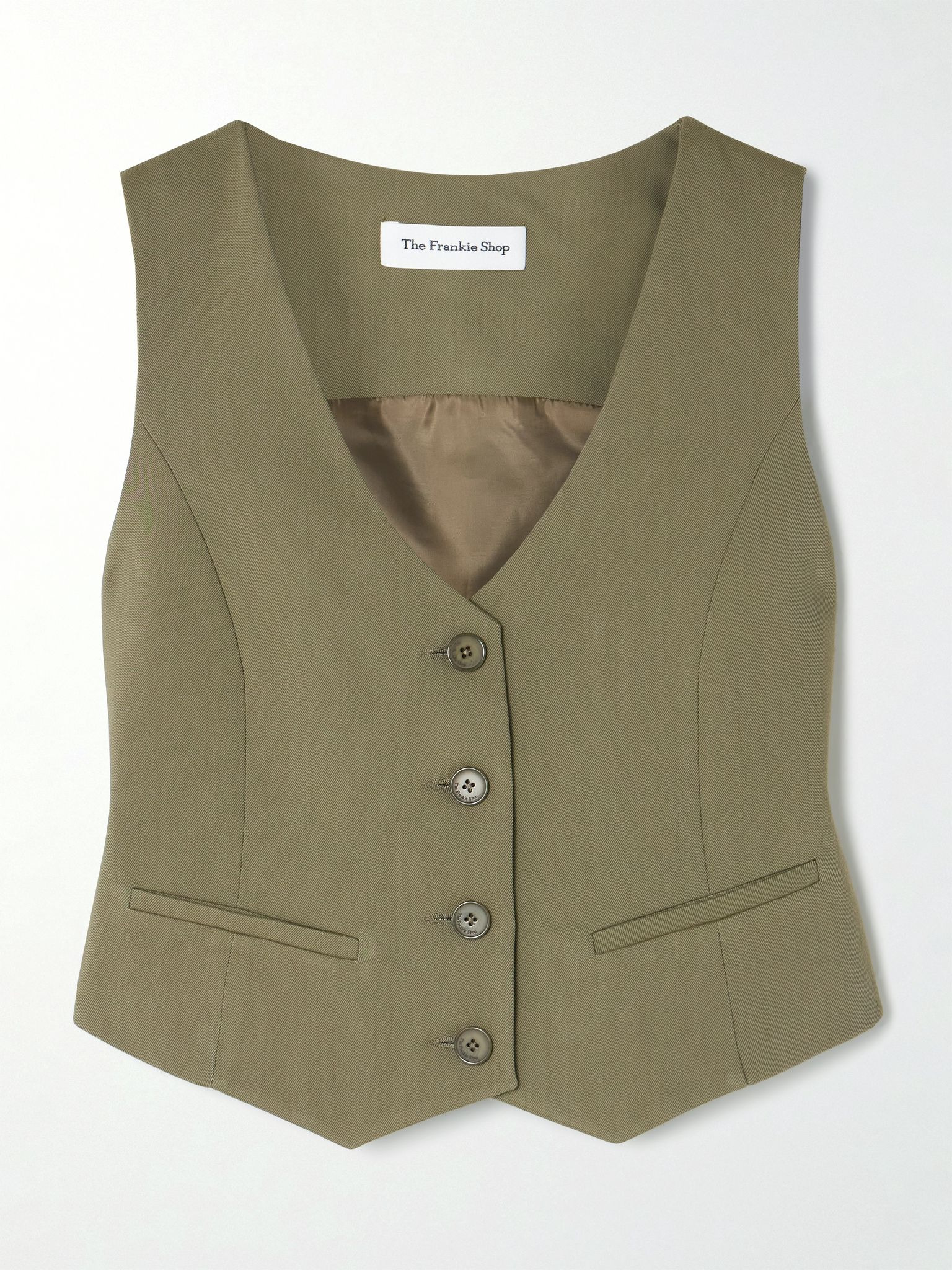 Roma woven vest Army green - 1