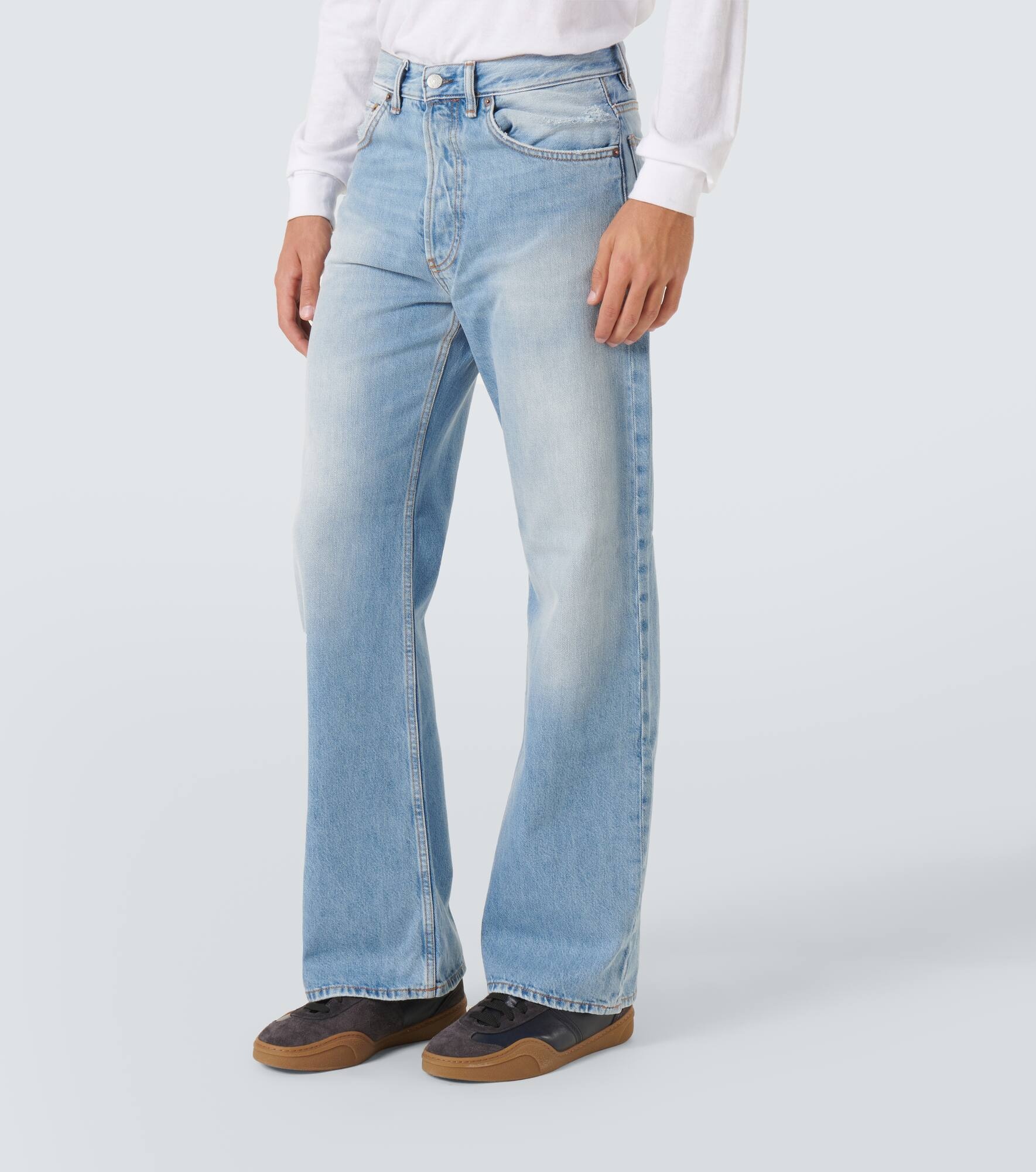 Mid-rise wide-leg jeans - 3