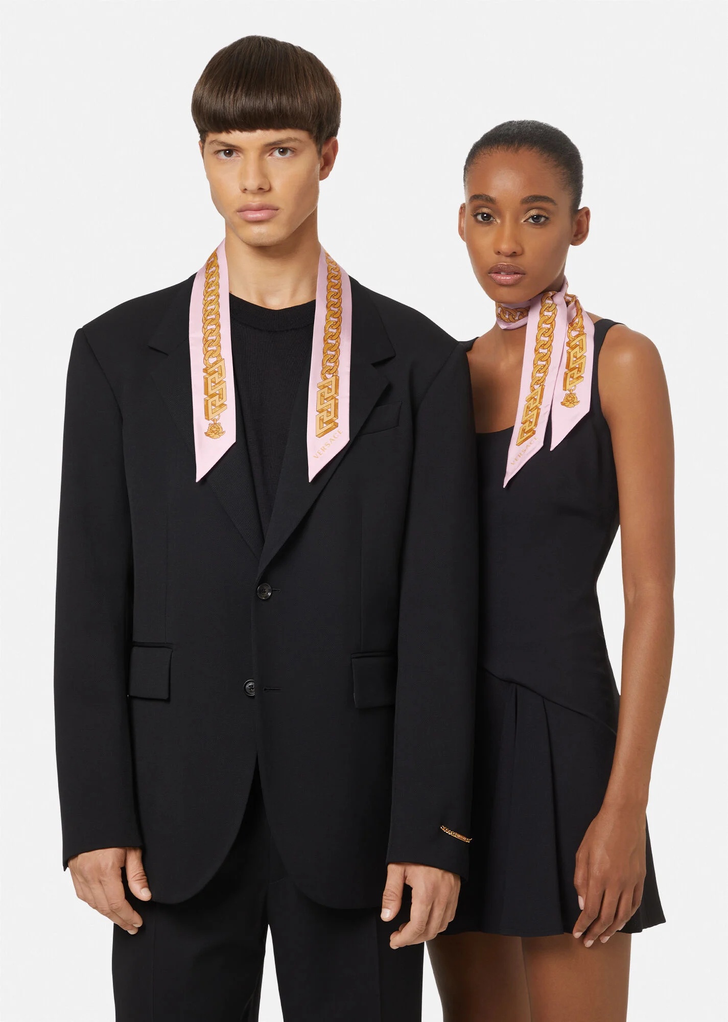 Chain Pinstripe Scarf Tie - 2