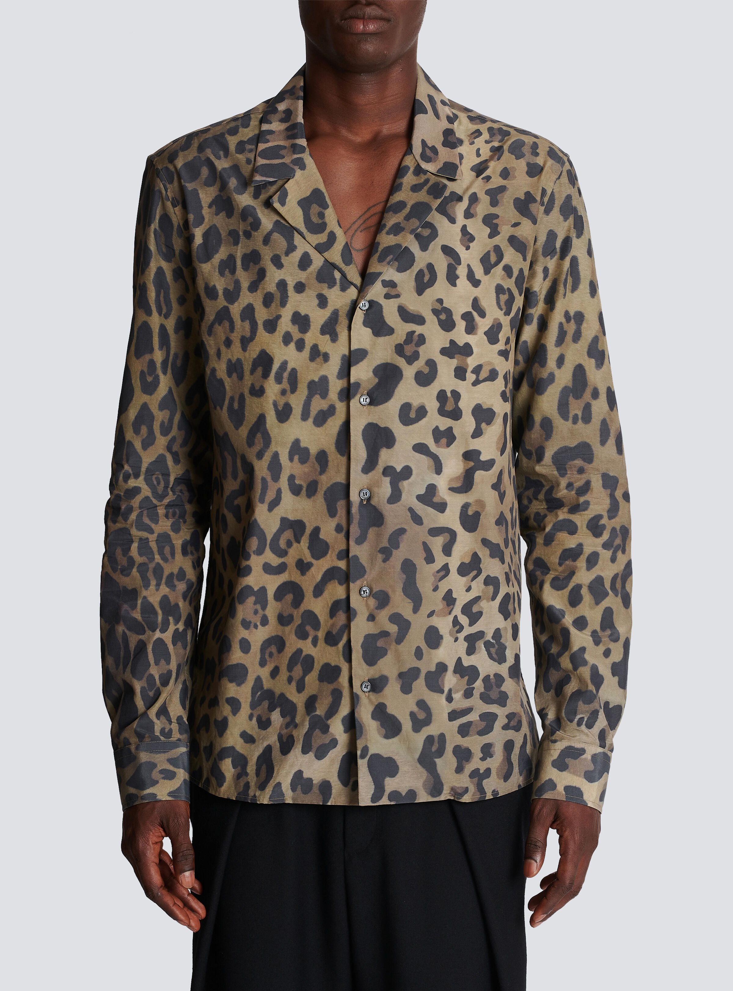 Leopard print pyjama shirt - 5