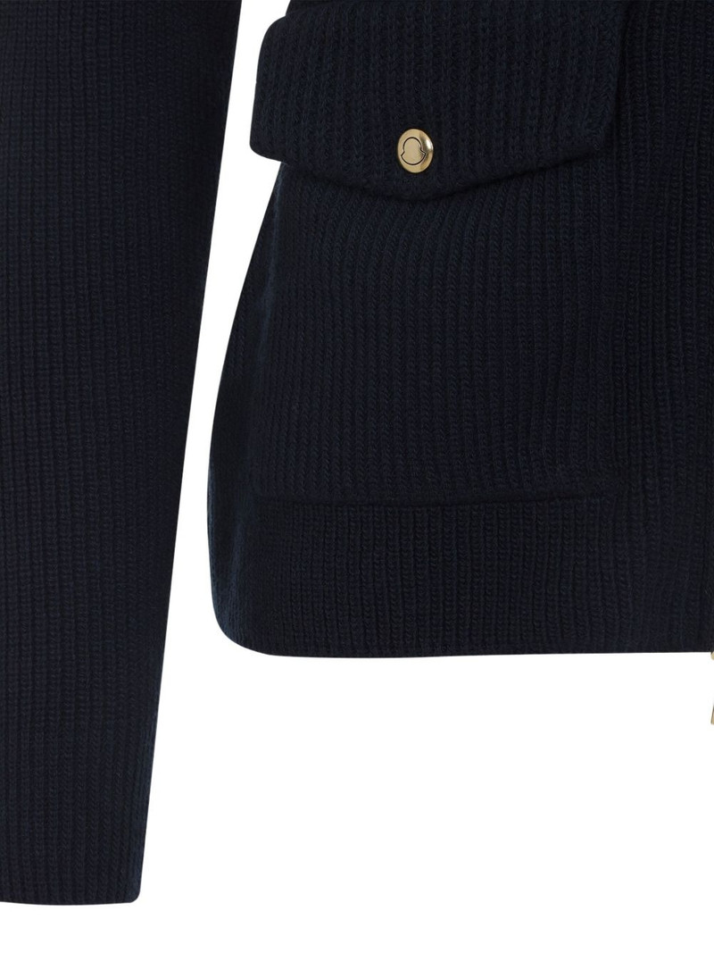 ribbed zip-front fitted jacket 4