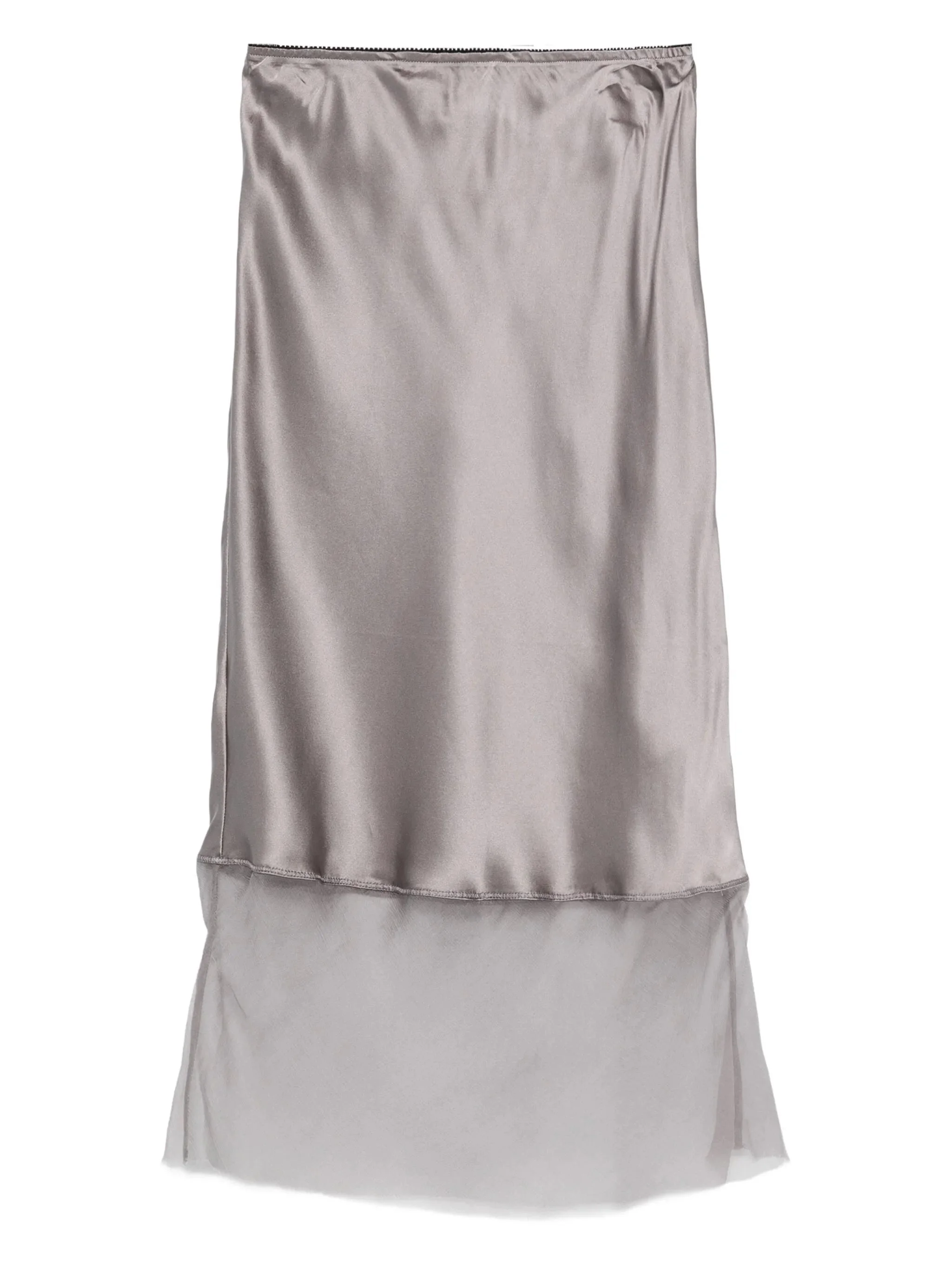 The Garment Catania Silk-panelled Slip Skirt - 1