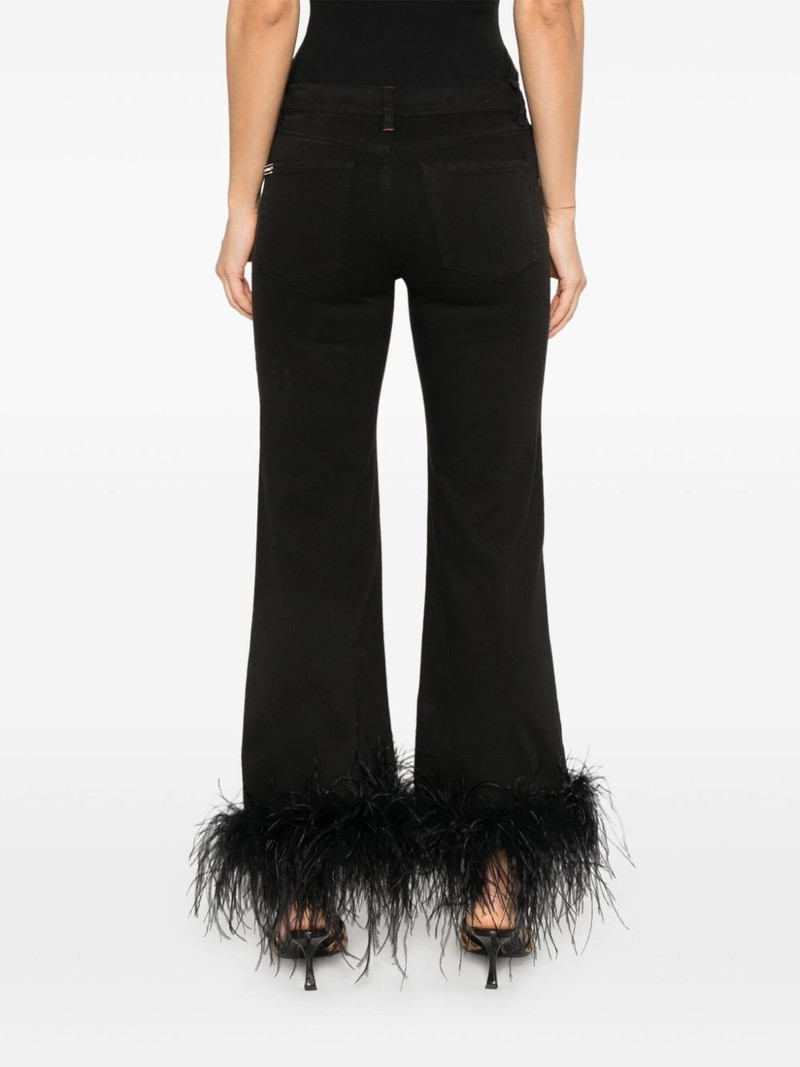feather-trim jeans 4