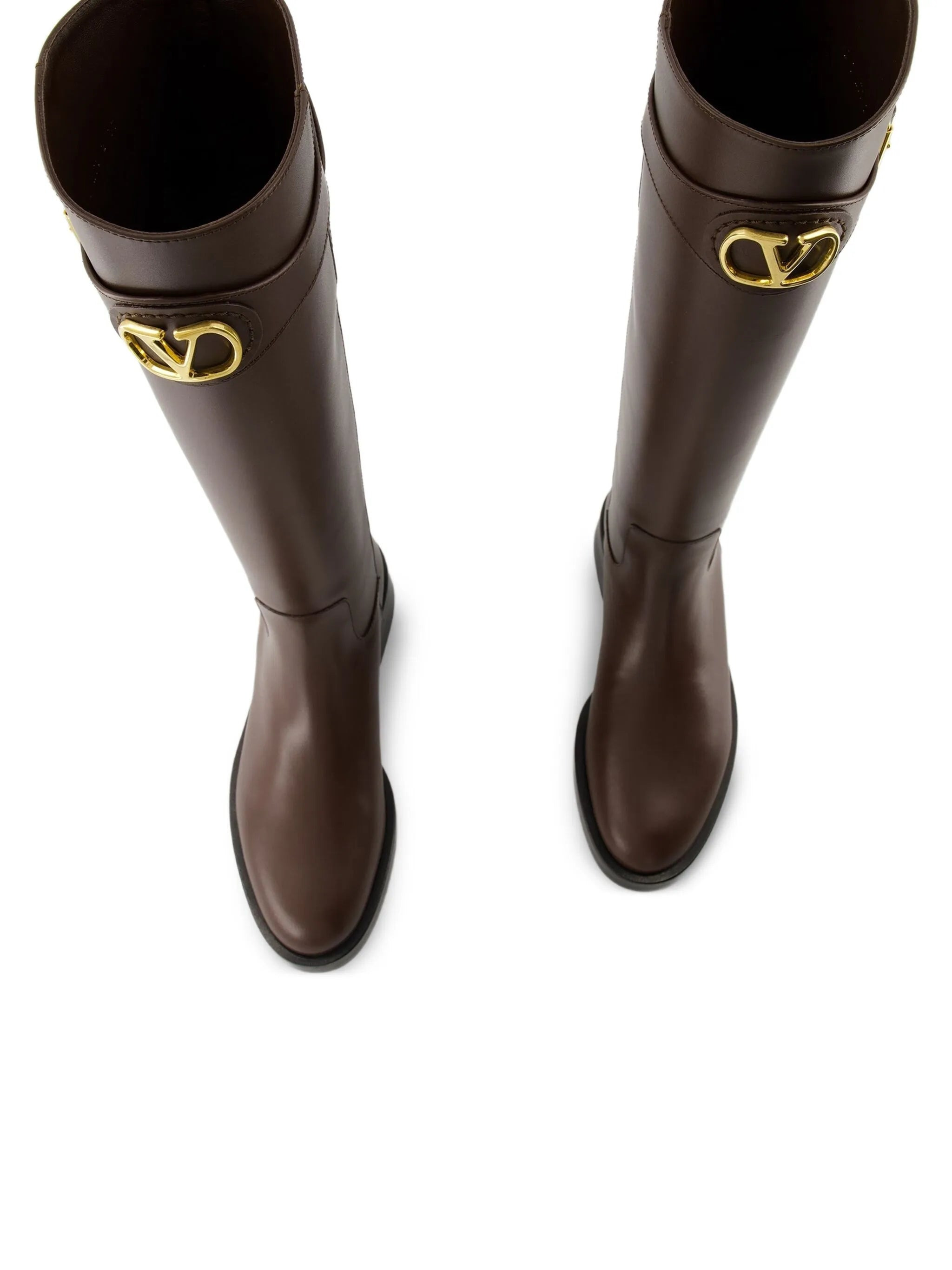 VLogo-buckle boots - 3