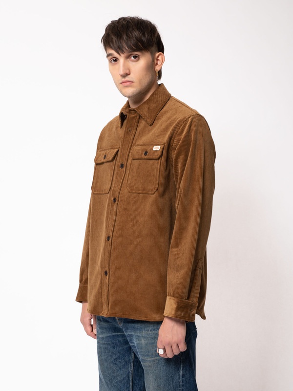 Robban Cord Overshirt Amber - 4