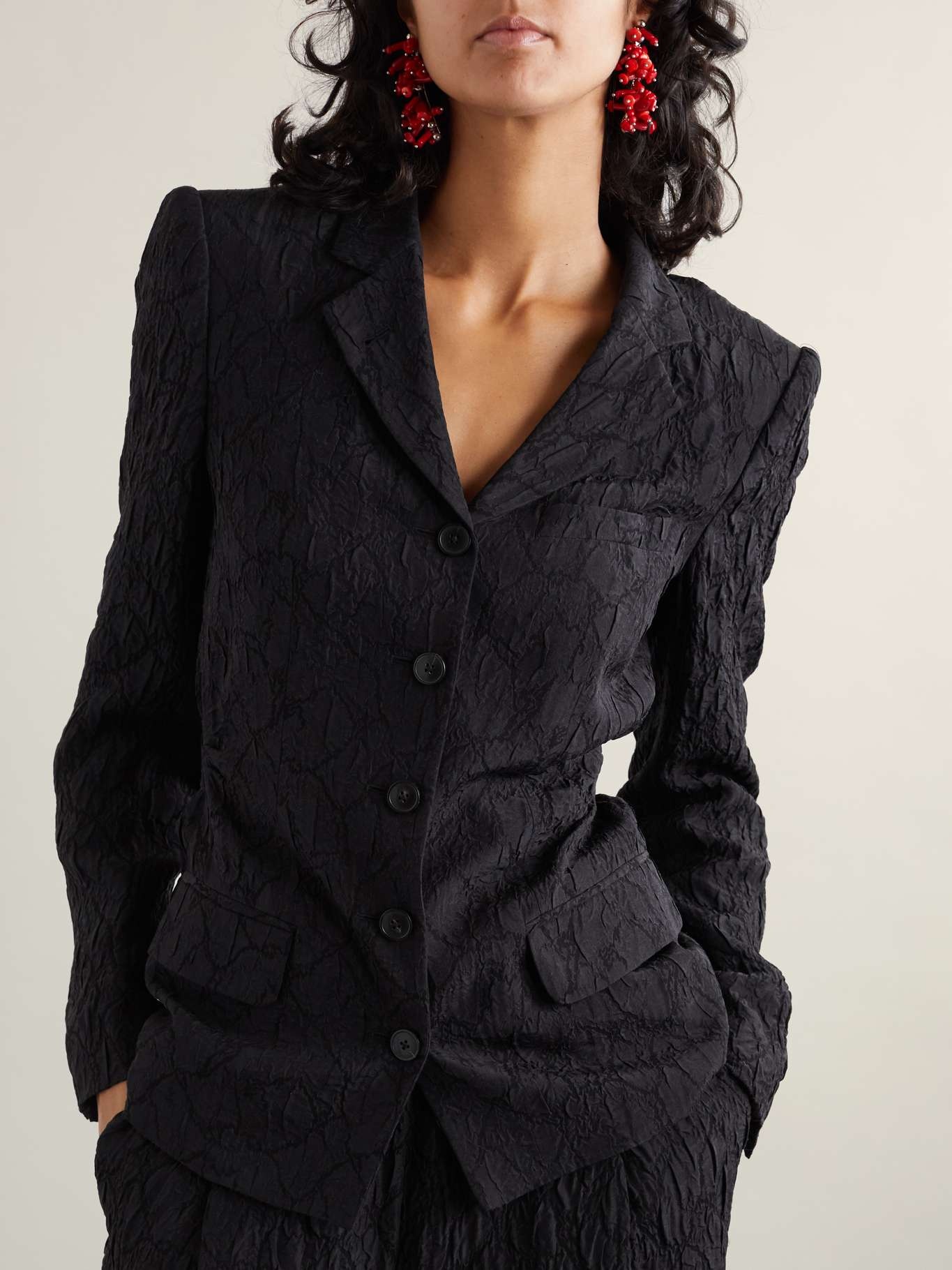 Billy jacquard blazer Black - 3