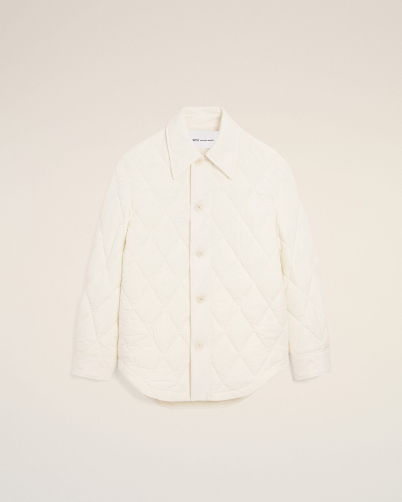 WHITE NYLON PADDED BUTTONED JACKET 1