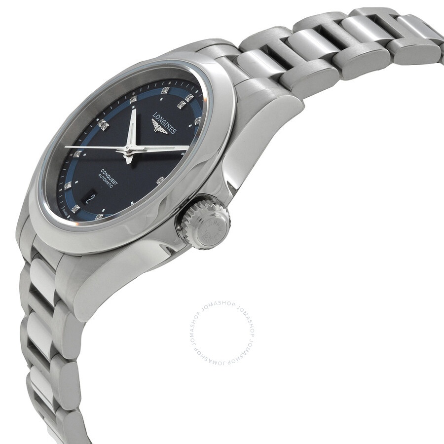 Longines Conquest Automatic Diamond Blue Dial Ladies Watch L3.320.4.97.6 - 2