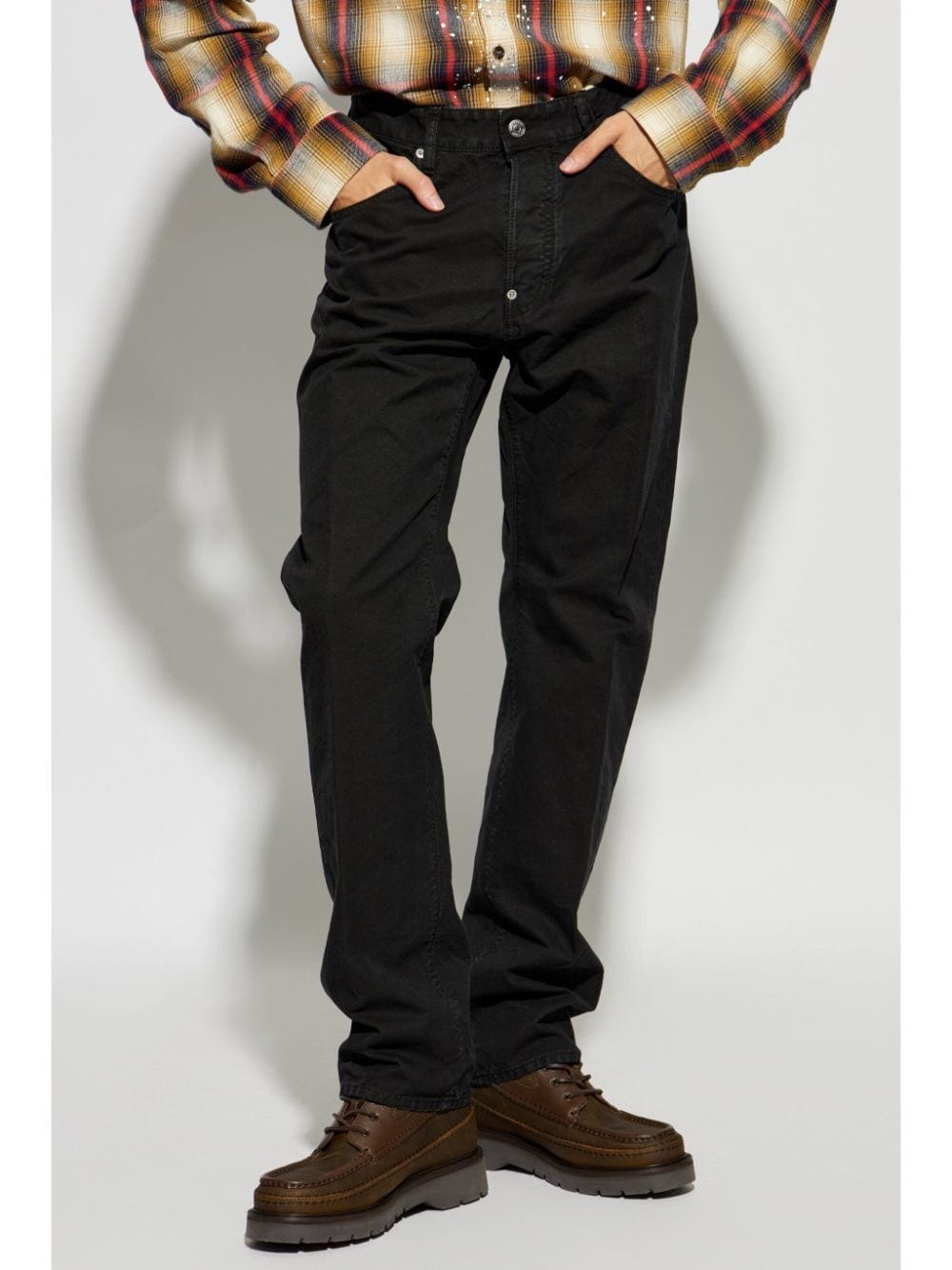 logo-print straight-leg jeans - 3
