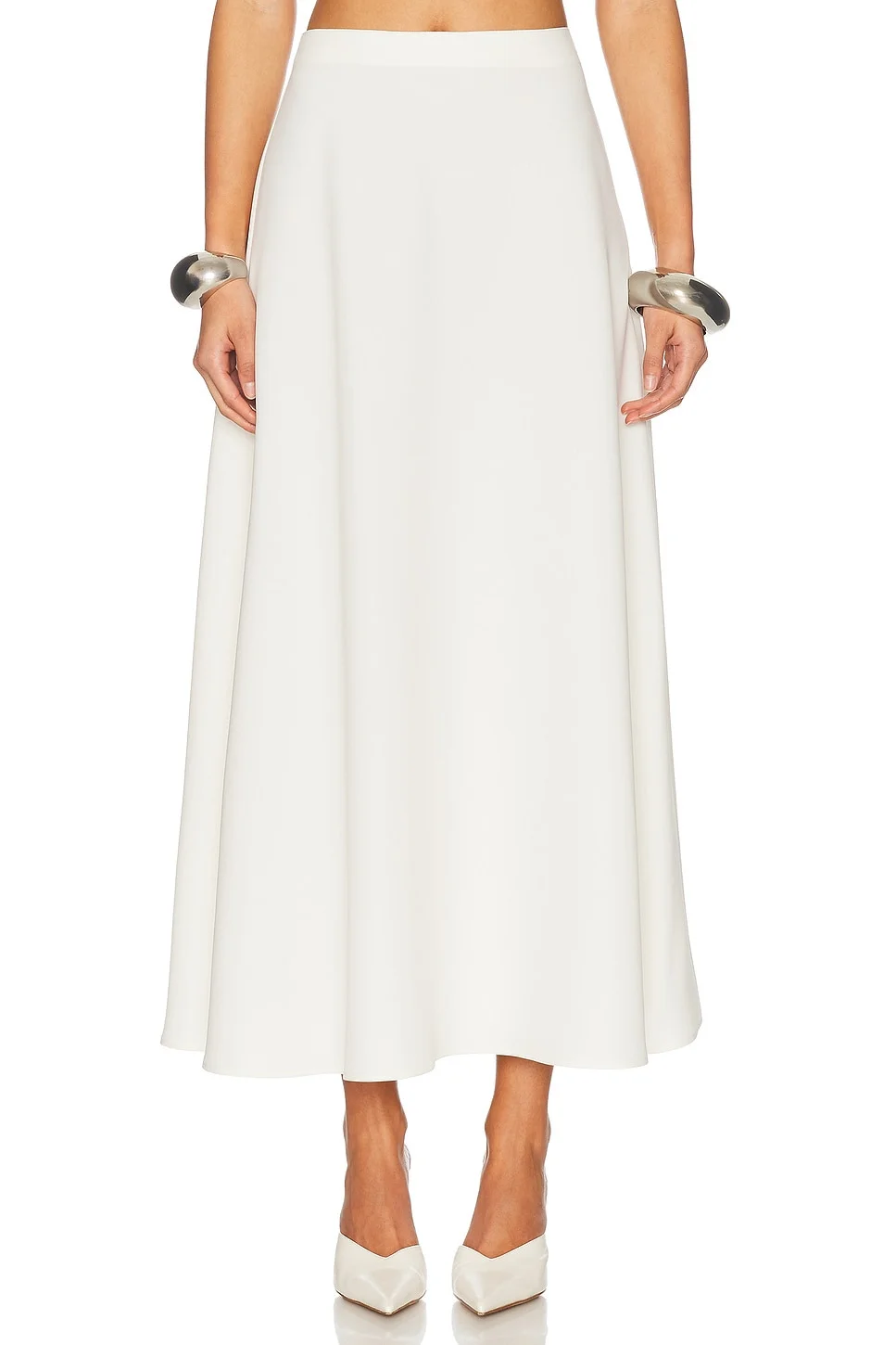 The Heavy Crepe Midi Skirt - 1