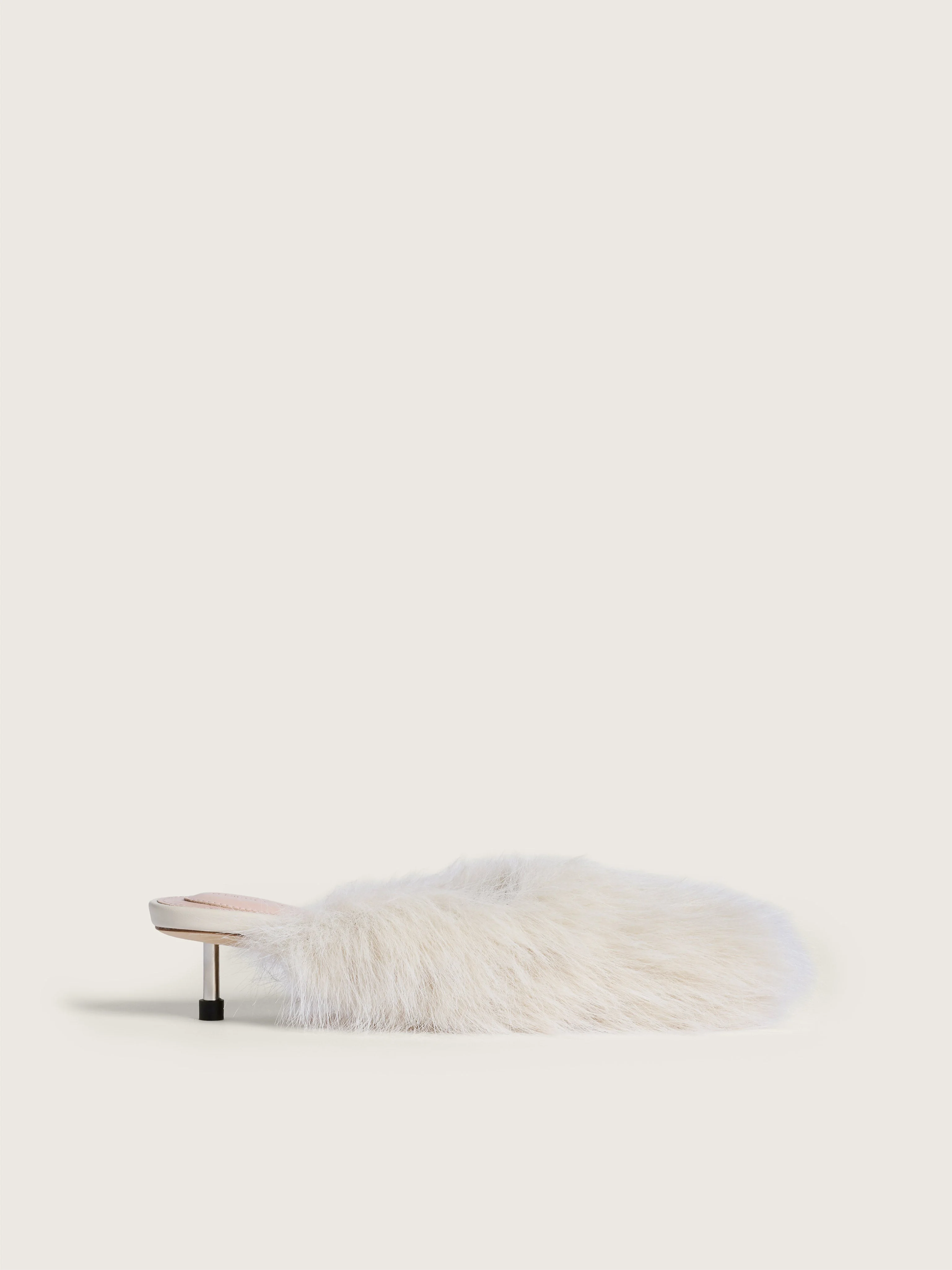 Faux Fur Mule Heel - 1