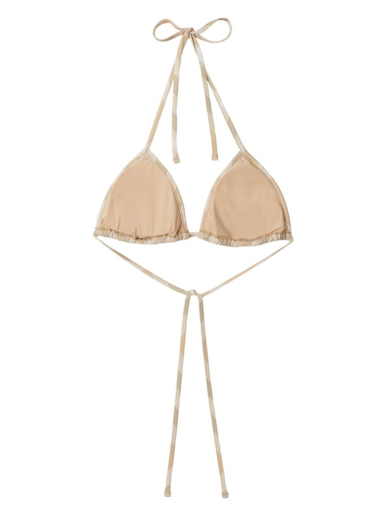 Burberry checked triangle bikini top outlook