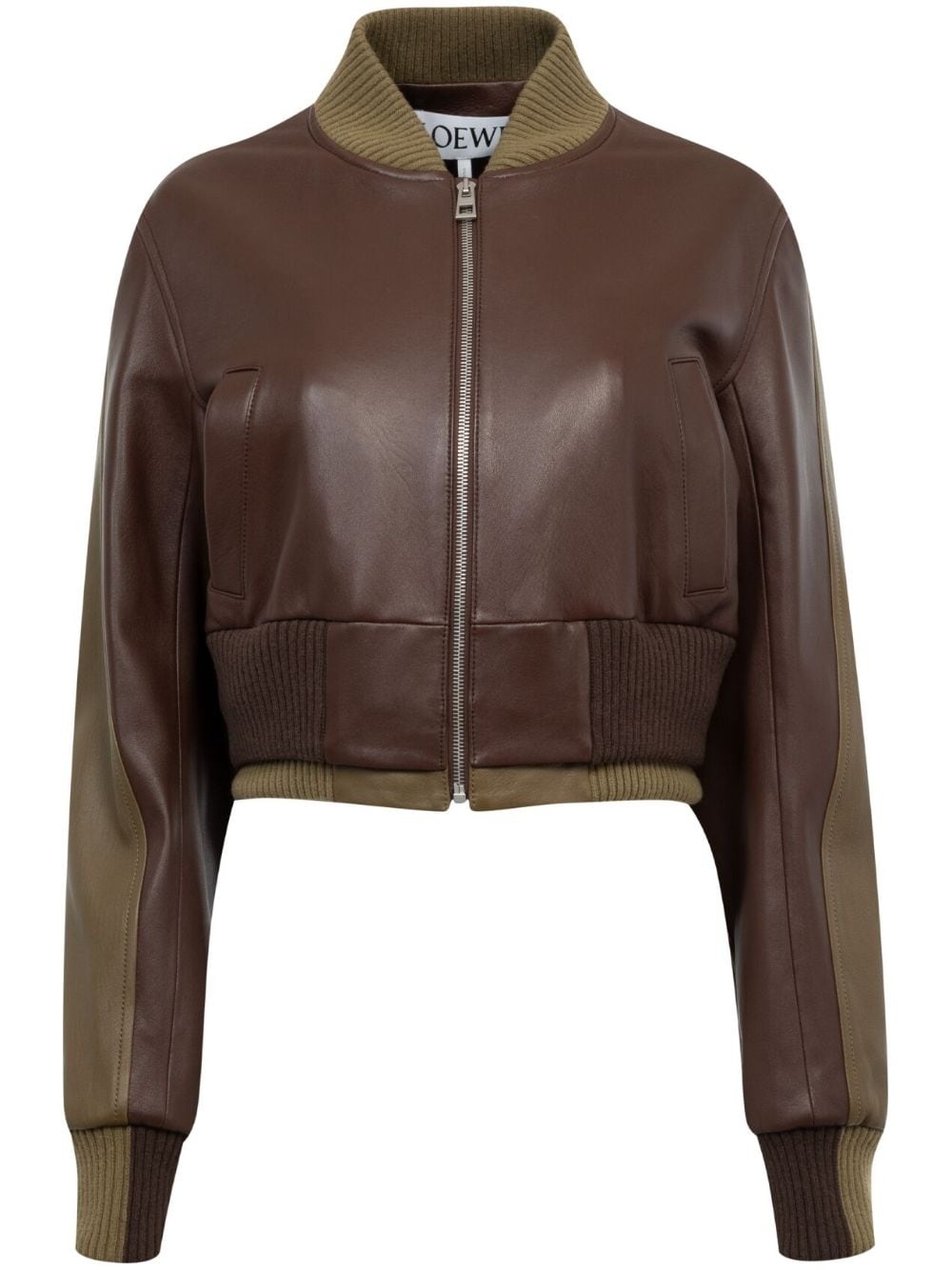 leather bomber jacket - 1