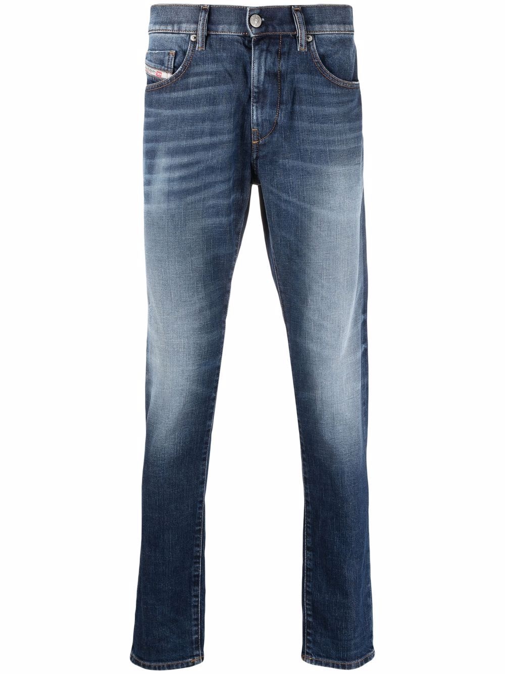 slim-cut straight-leg jeans - 1