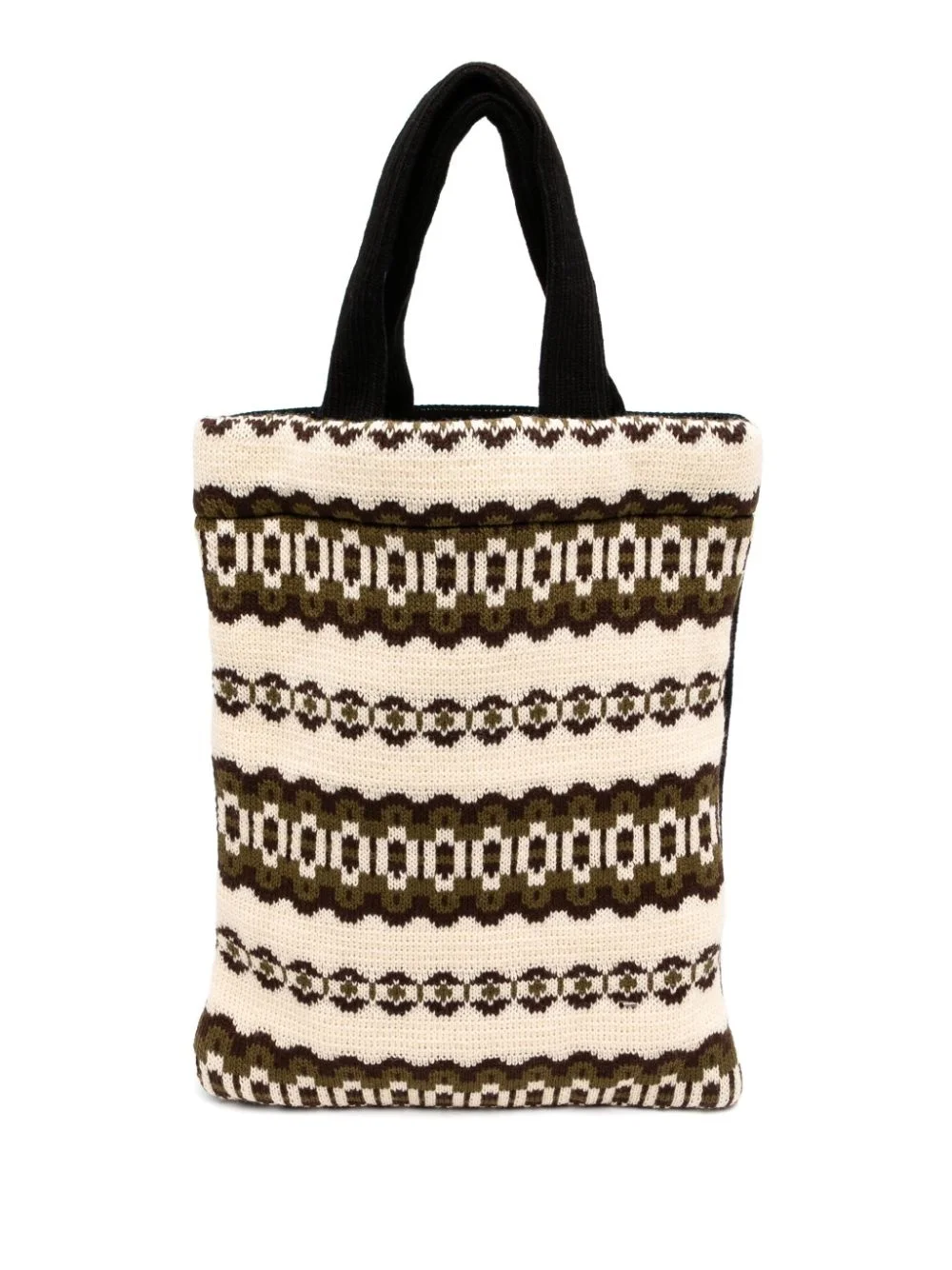 pattern-jacquard bag - 1