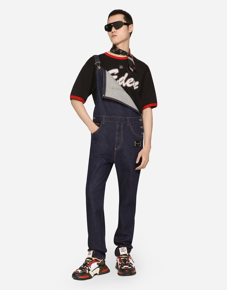 Blue denim dungarees - 6