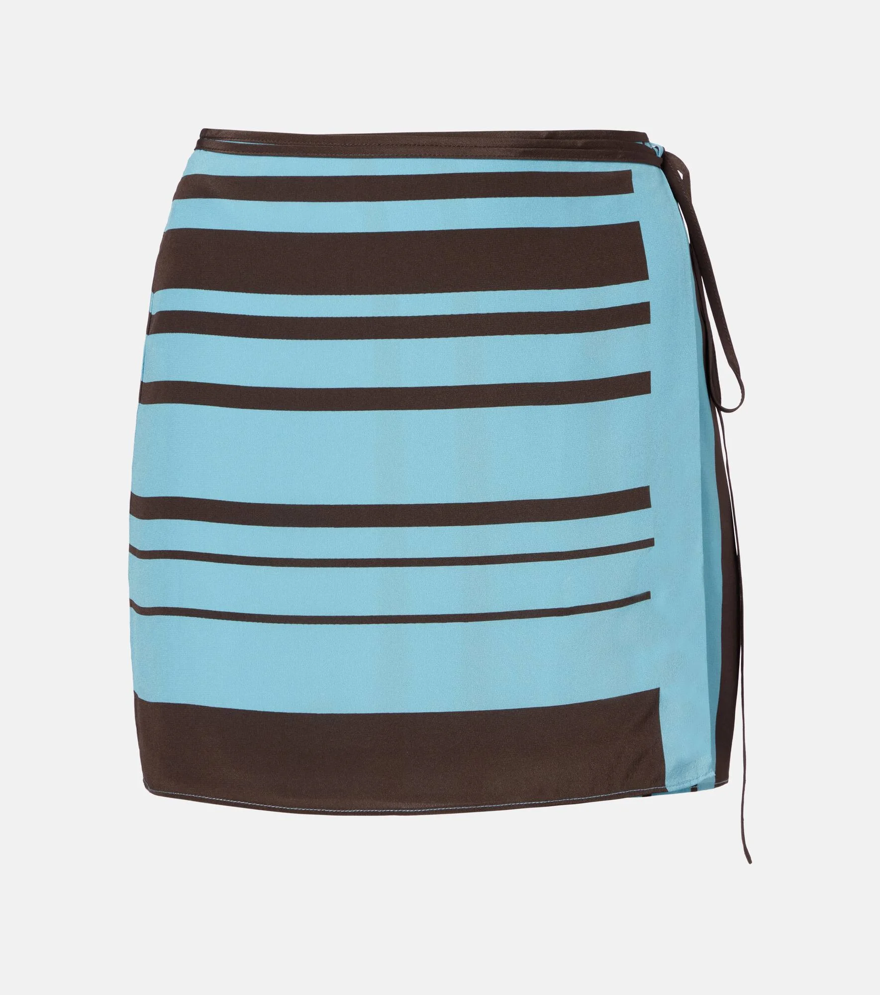 Rioja striped silk crêpe wrap skirt - 1
