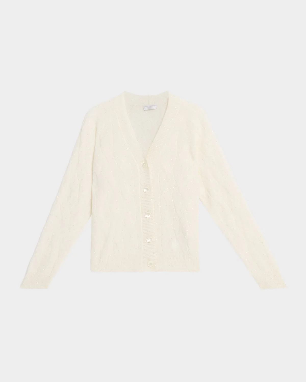 Alpaca-Blend Cable-Knit Cardigan - 1