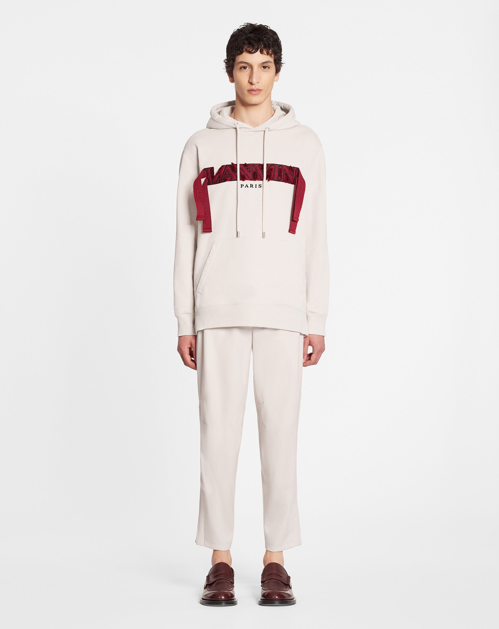 OVERSIZED EMBROIDERED LANVIN CURB LACE HOODIE - 2