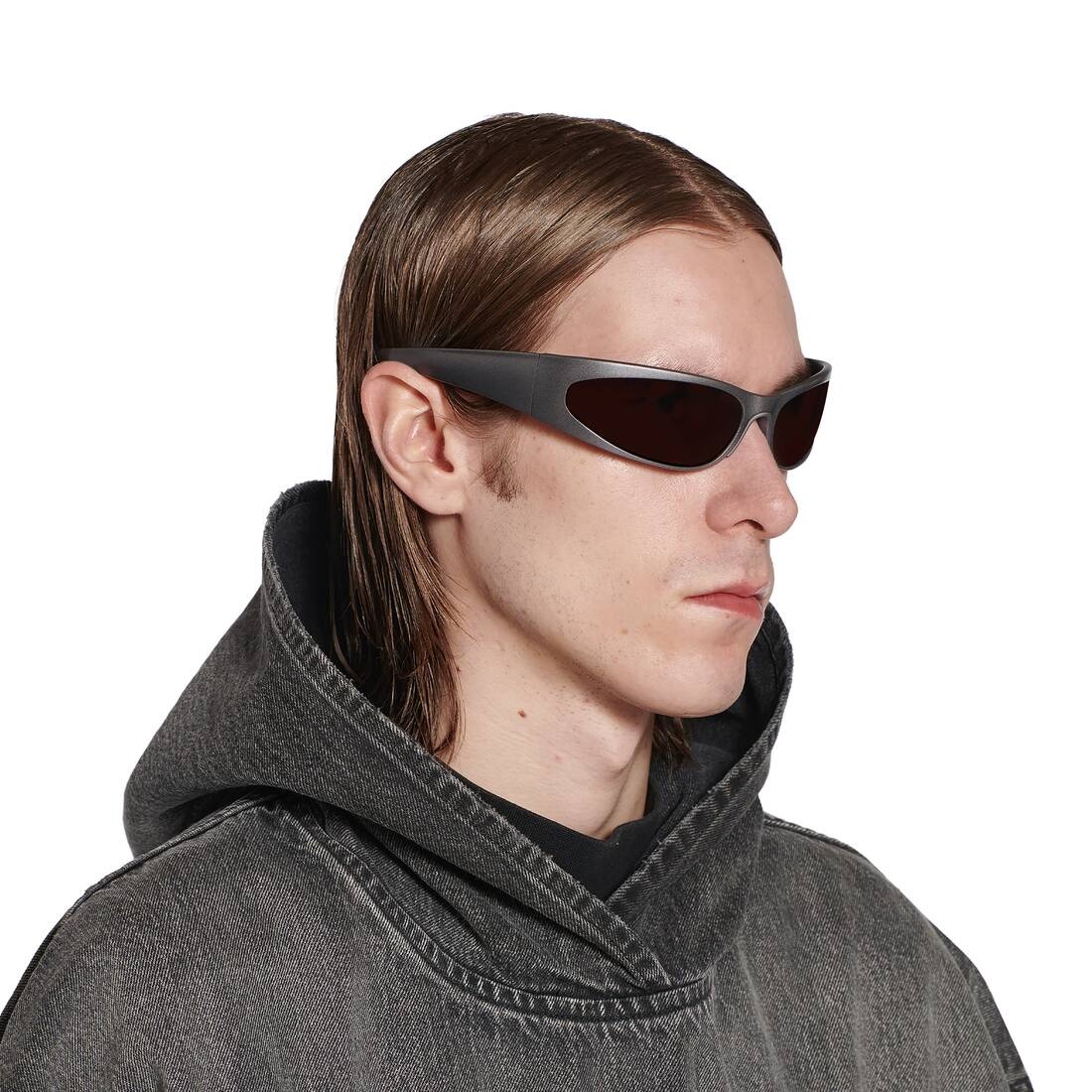 【BALENCIAGA】 REVERSE XPANDER 2.0 RECTANGLE BALENCIAGA Reverse Xpander 2.0 Rectangle Sunglasses in Dark