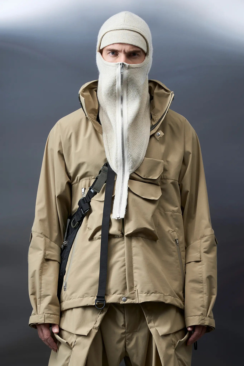 ACRONYM BK2-AK Zippered Baby Llama Balaclava White outlook