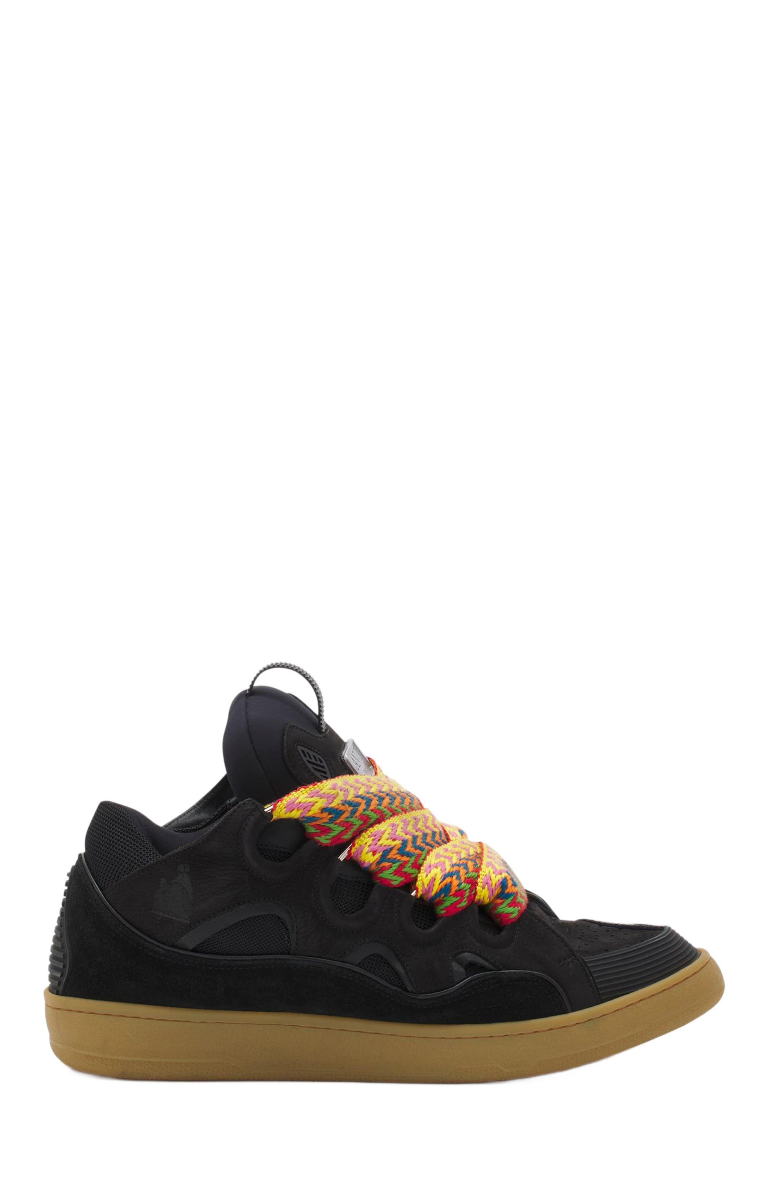 Lanvin LEATHER CURB SNEAKERS in Black at Nordstrom - 1