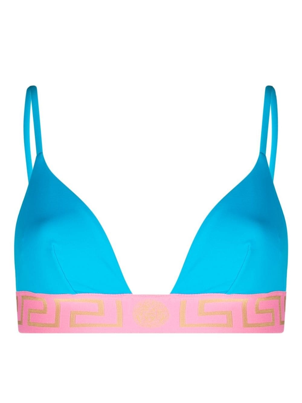 Greca-border triangle bikini top - 1