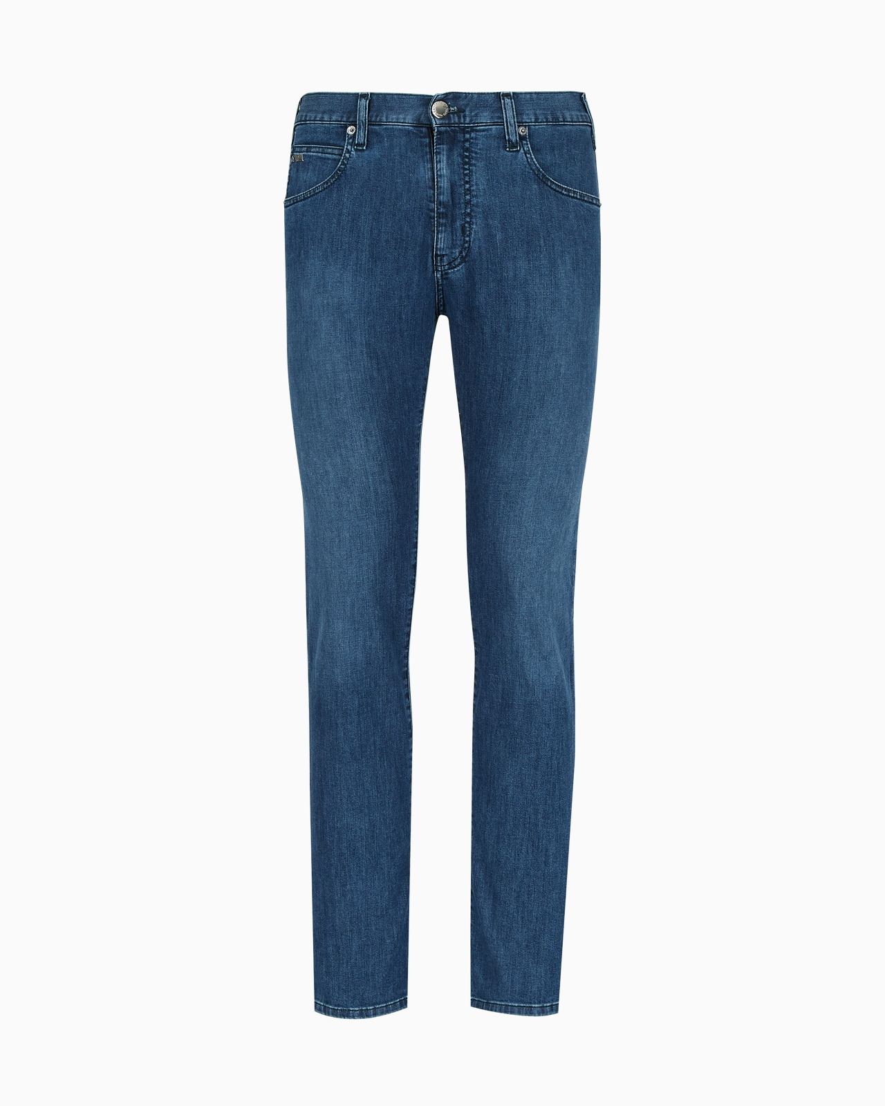 J45 Regular-fit, worn-wash 8 oz denim jeans - 1