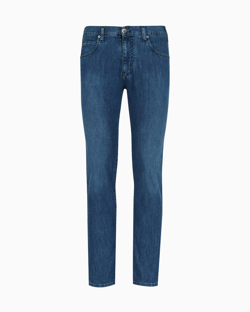 J45 Regular-fit, worn-wash 8 oz denim jeans 1