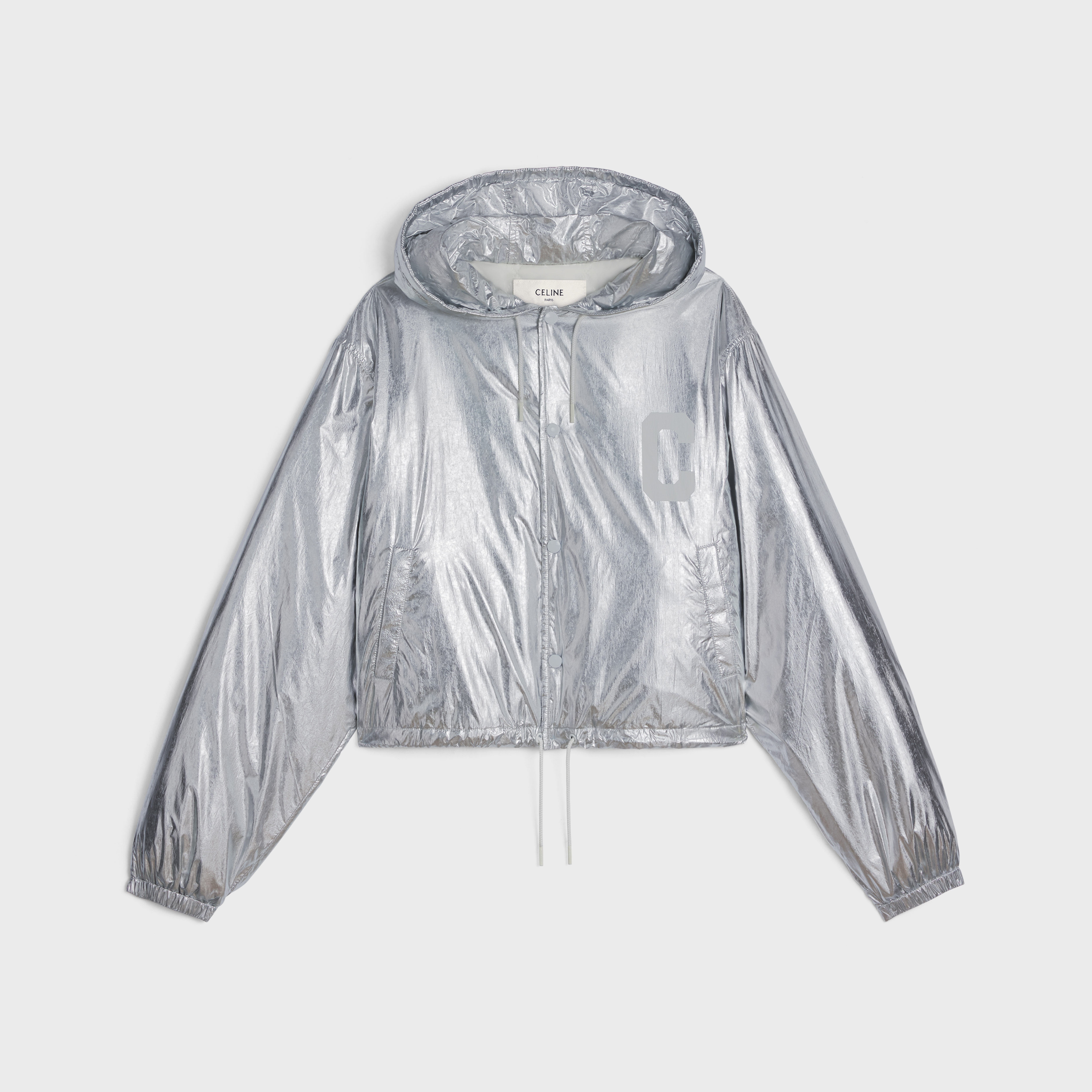 cropped skater jacket in nylon - 1