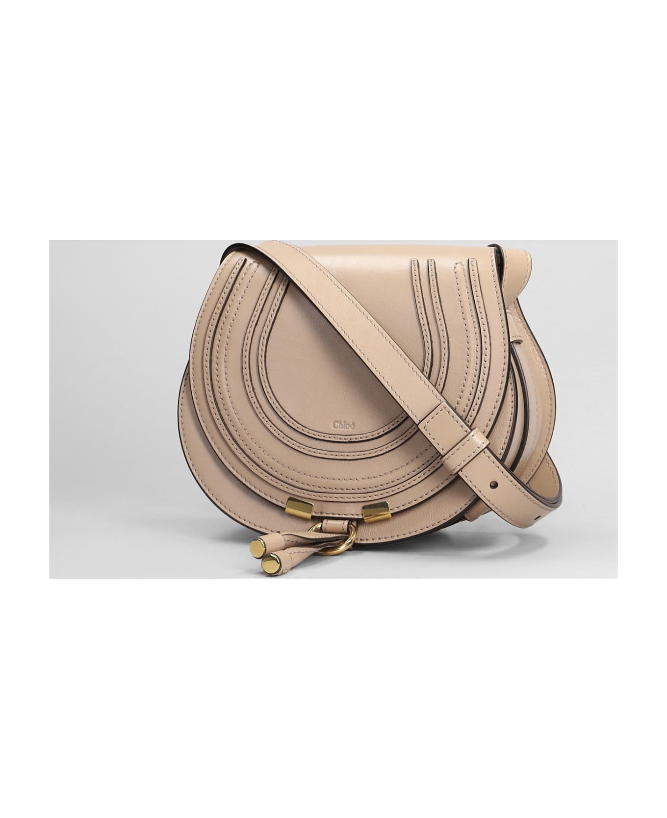 Marcie Shoulder Bag In Beige Leather - 2