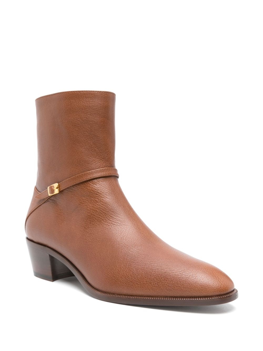 50mm leather ankle boots - 2