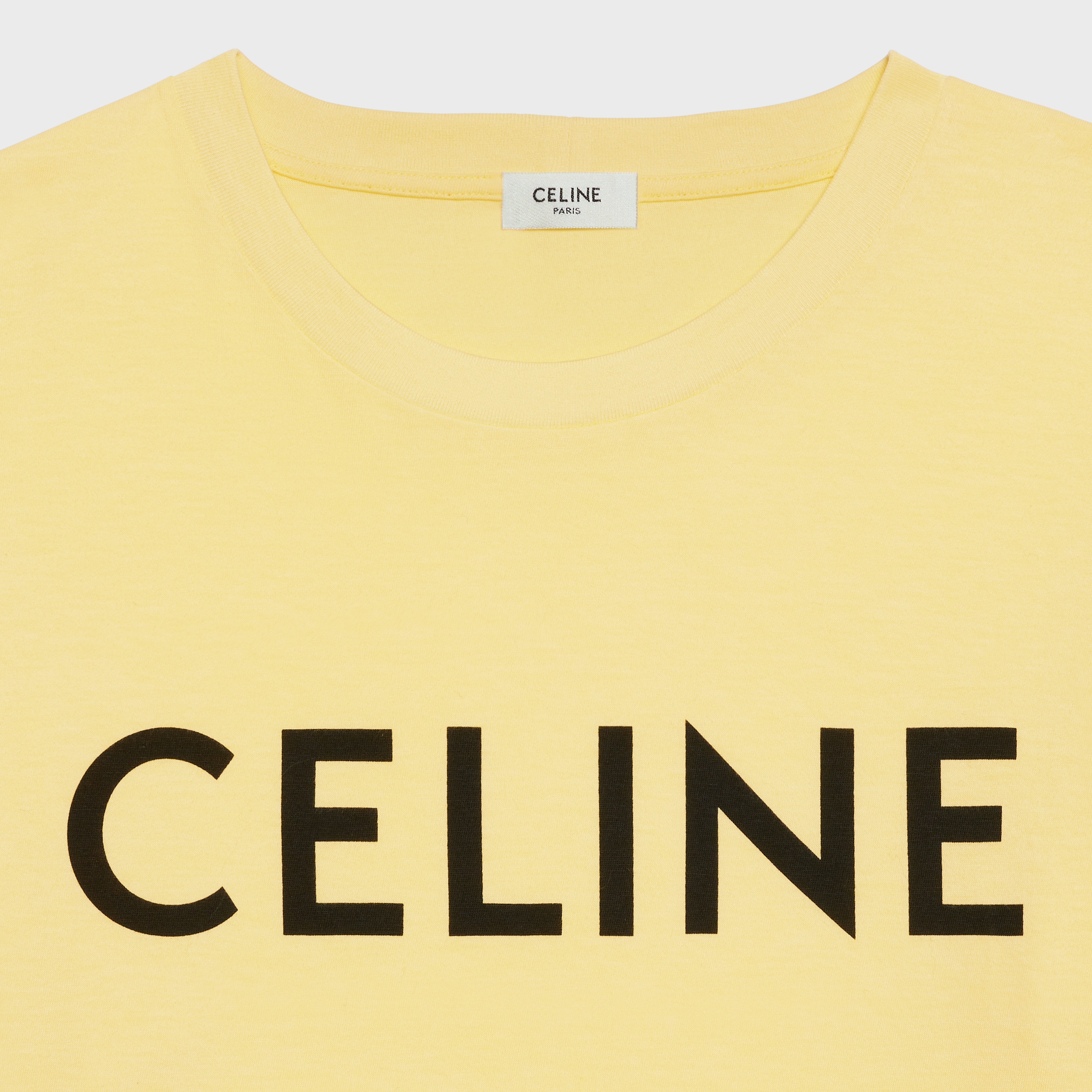 CELINE CROPPED COTTON JERSEY T-SHIRT - 3