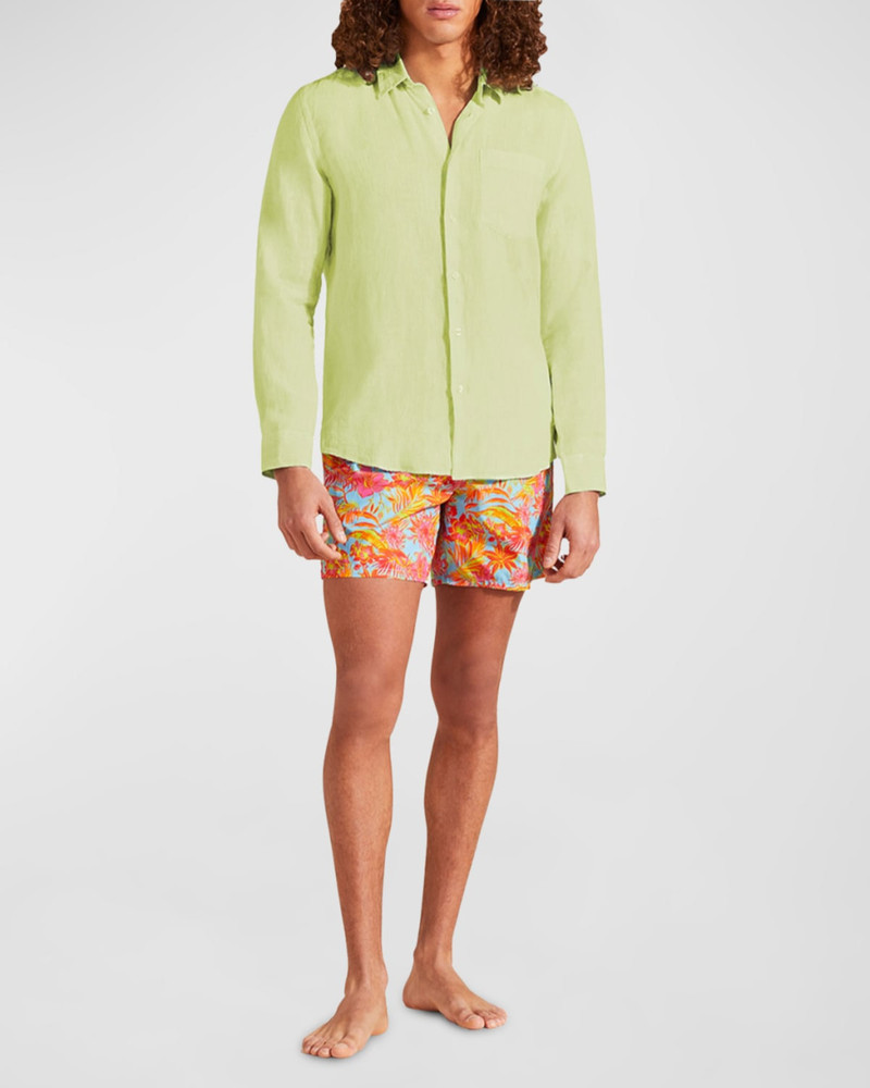 Vilebrequin Men & apos;s Mineral-Dyed Linen Shirt outlook