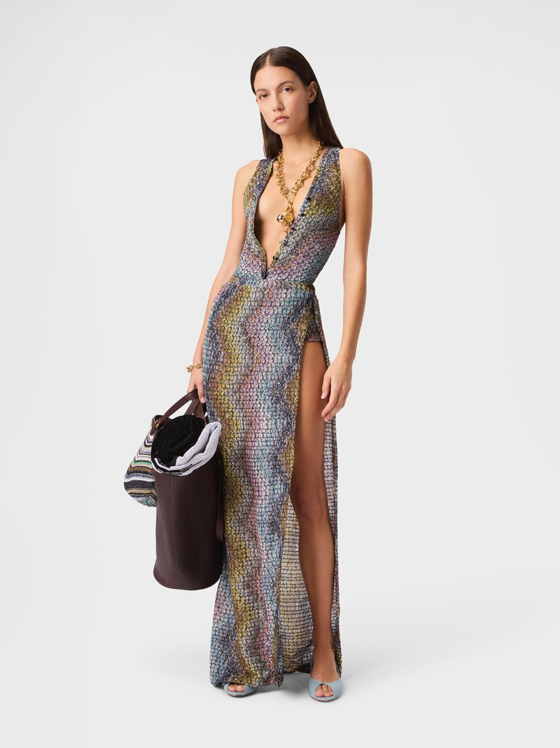 Missoni Long skirt in viscose lamé with zig zag motif outlook