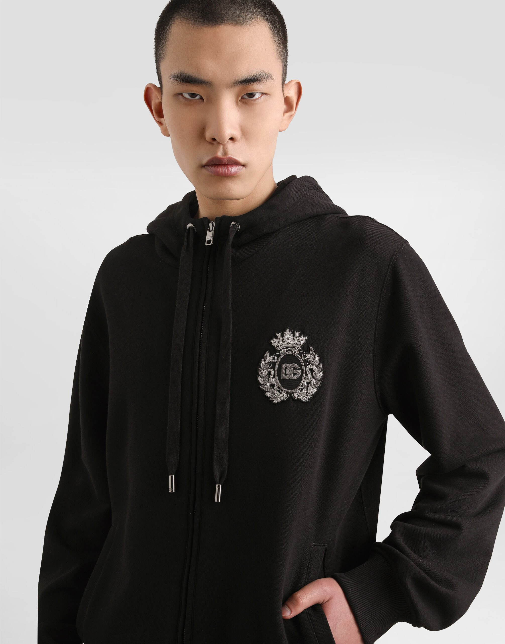 Cotton hoodie heraldic patch - 4