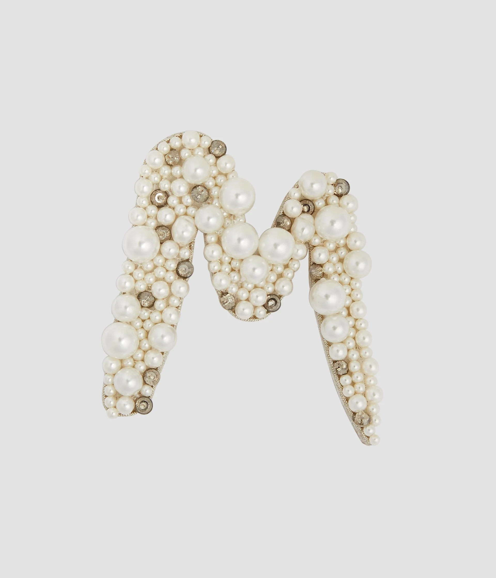PEARL ALPHABET BROOCH M - 1