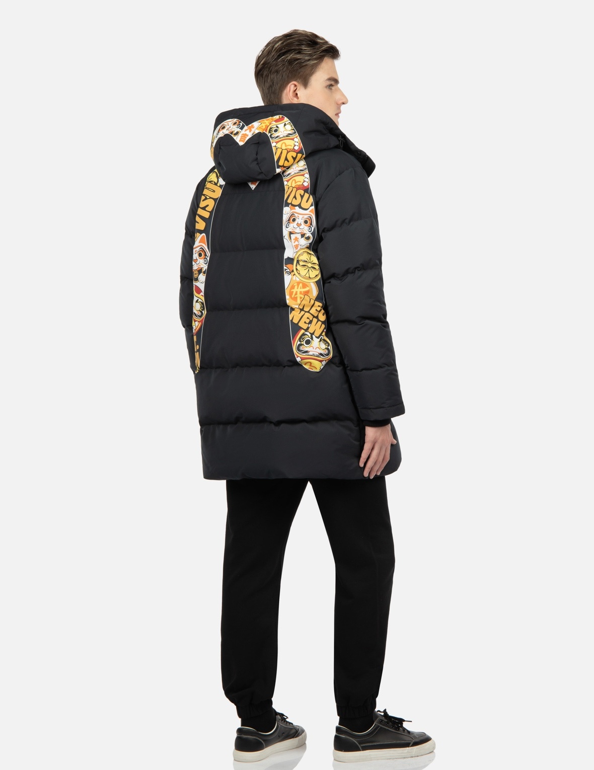 EVISU SQUAD DAICOCK PRINT DOWN COAT - 3