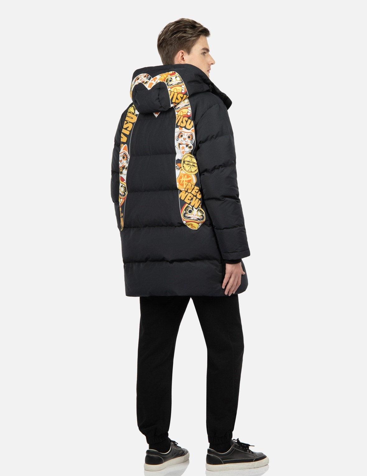 EVISU SQUAD DAICOCK PRINT DOWN COAT - 3