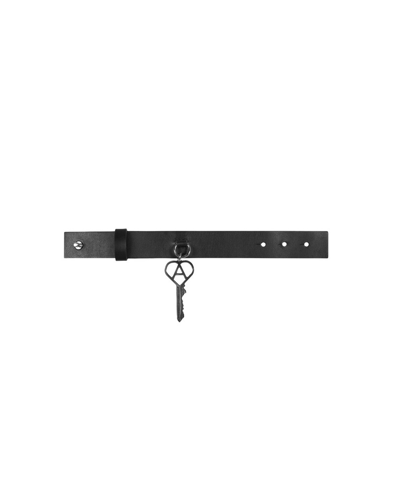 1017 ALYX 9SM LEATHER CUFF WITH "A" HEART KEY CHARM outlook