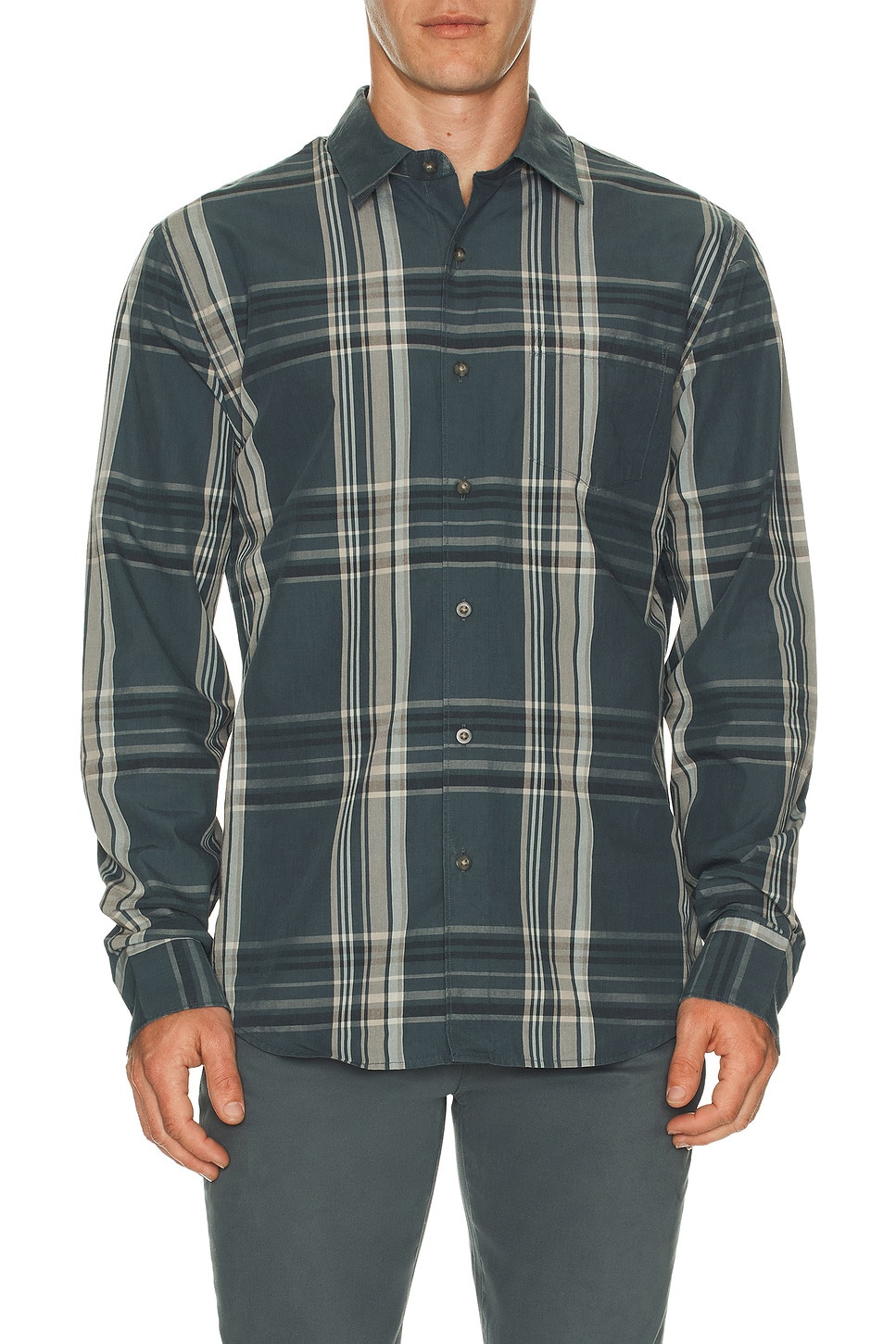 Lorimer Plaid French Placket Shirt - 3