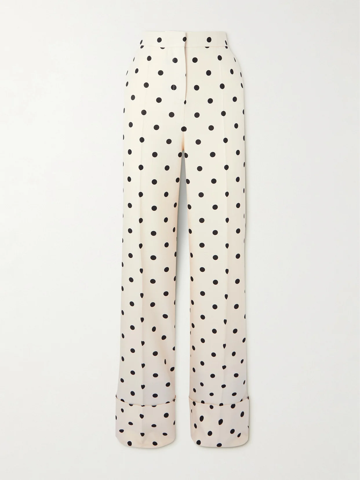Polka-dot Silk-crepe Wide-leg Pants - 1