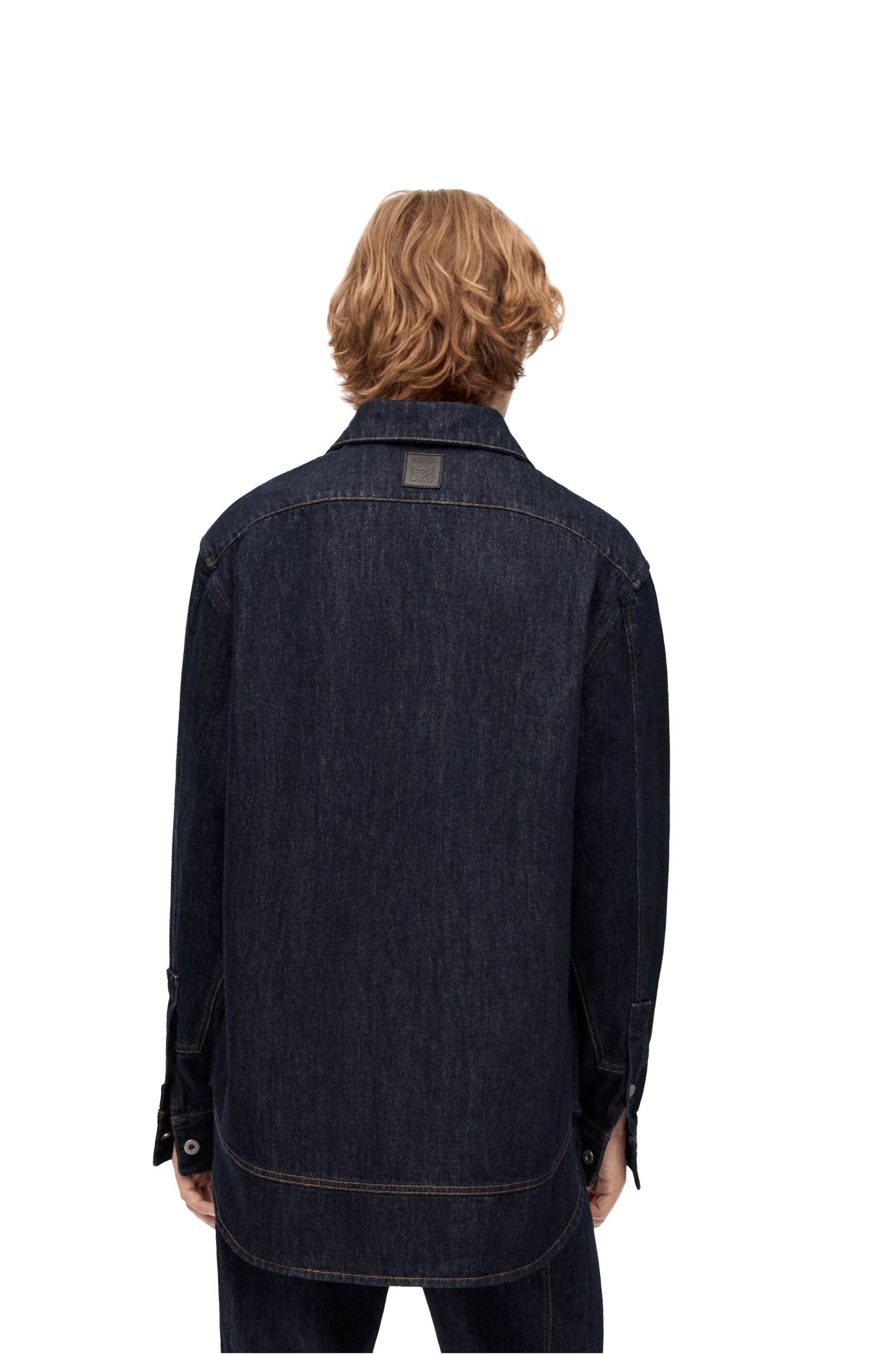 Trompe l'oeil overshirt in denim - 4